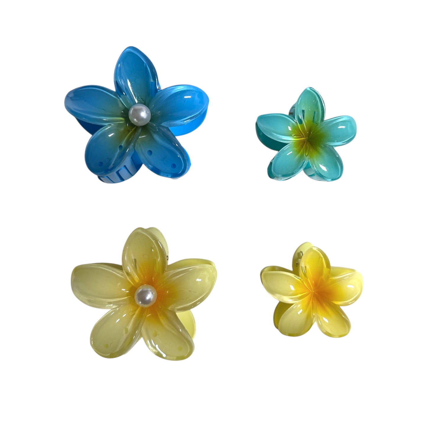 Hair Claw Gift Set - Blue/Yellow