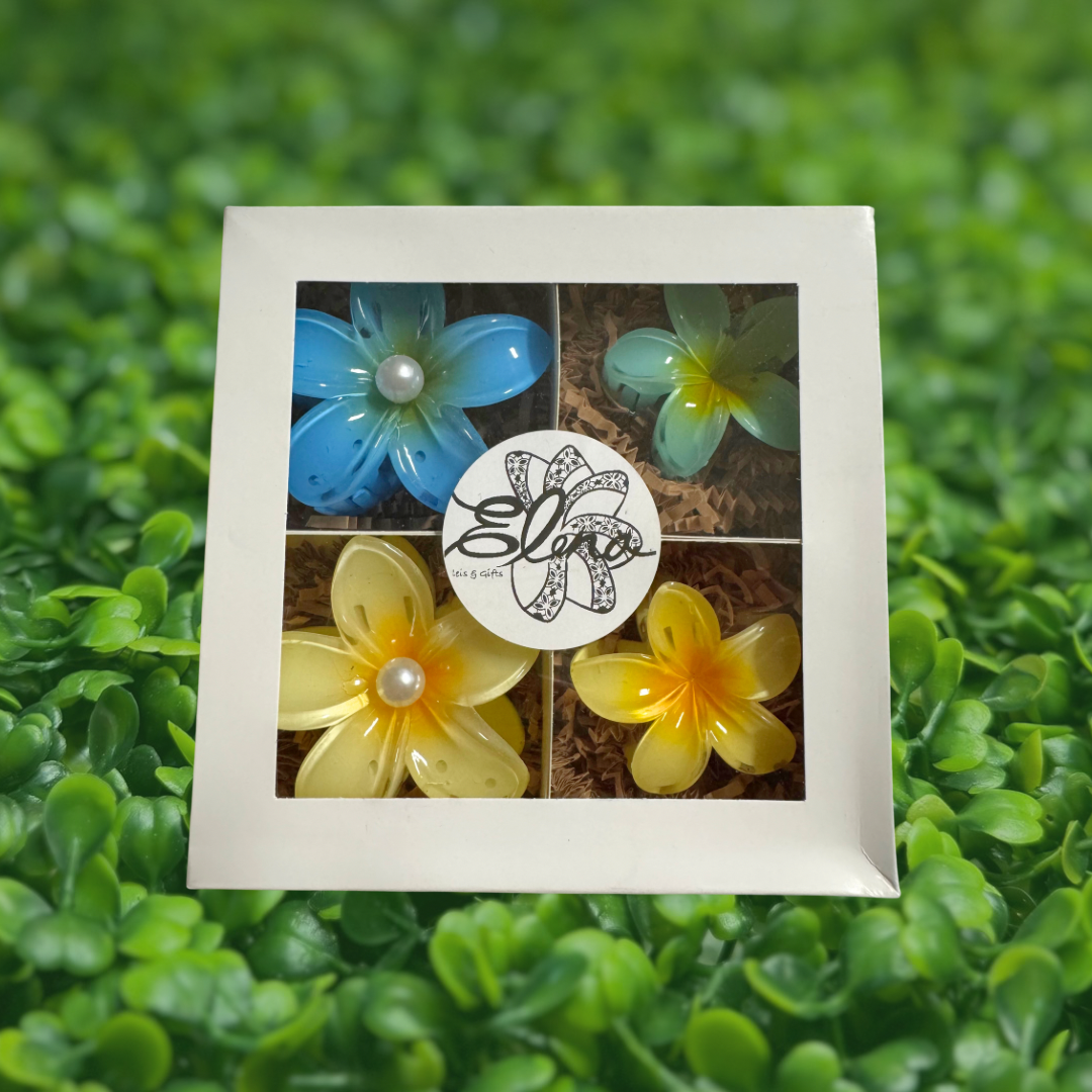 Hair Claw Gift Set - Blue/Yellow