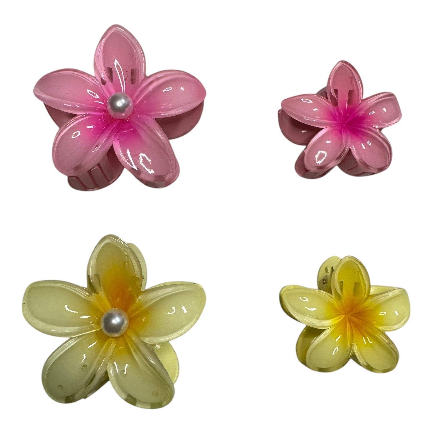 Hair Claw Gift Set - Pink/ Yellow