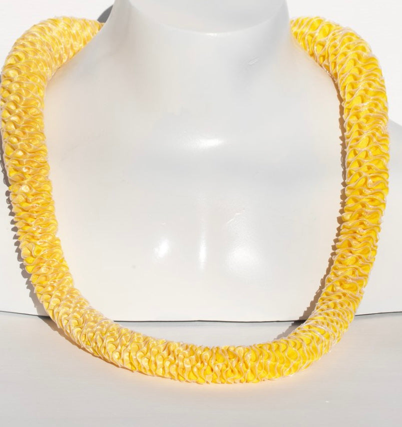 ilima Plumeria Ribbon Lei