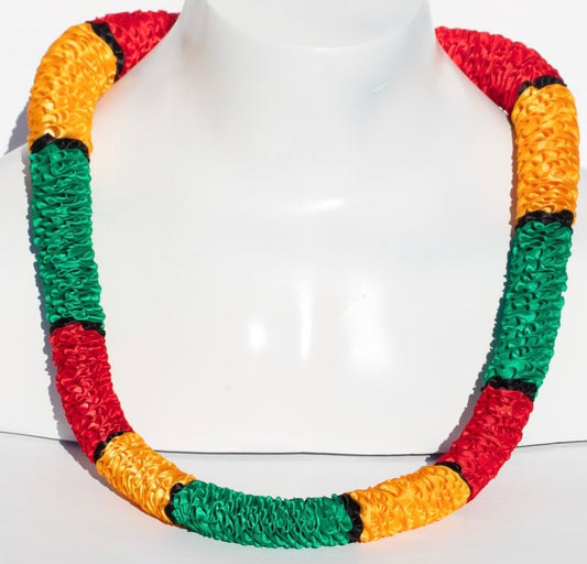 Ilima Reggae (Rasta) Ribbon Lei (4 colors)