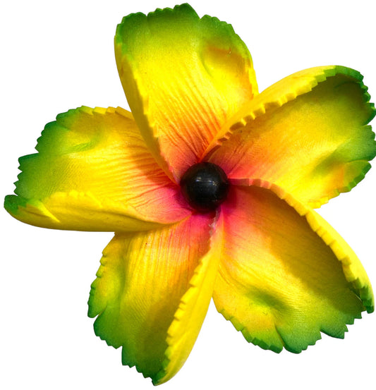 LELEI Plumeria Flower w/ Black Pearl - Reggae